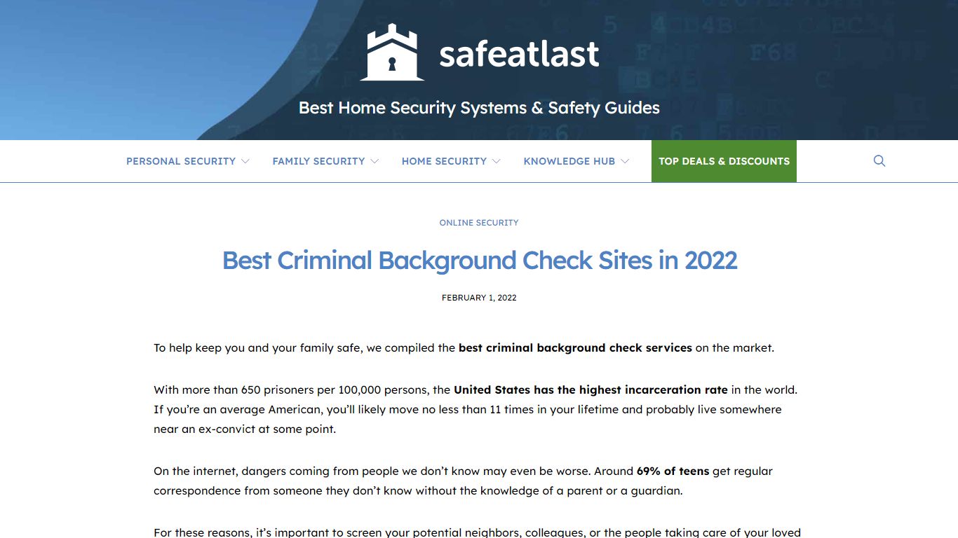 Best Criminal Background Check Sites in 2022 - Safe at Last